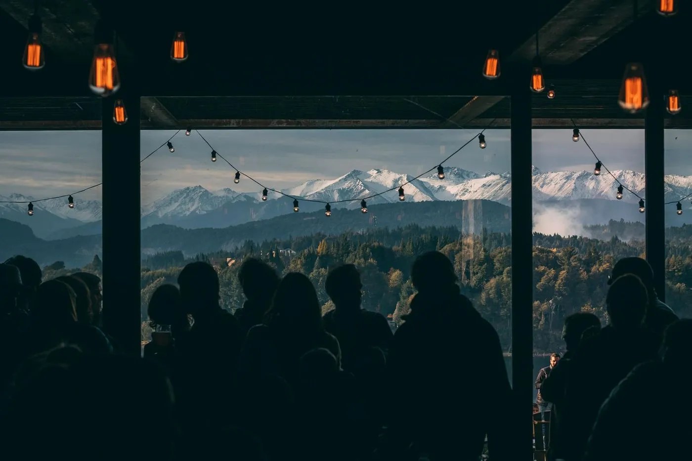 Patagonia brewery in Bariloche with mountain view